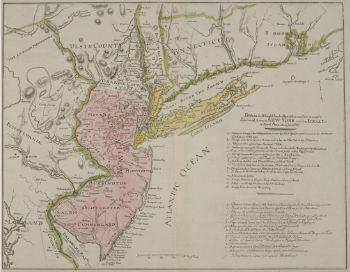 1780 New York und dem Jerseys in Nord America